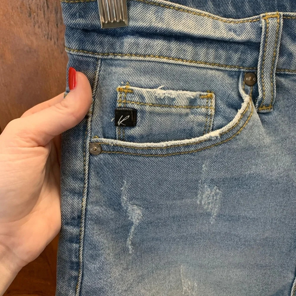 KanCan Distressed Denim Shorts - Picture 2 of 6